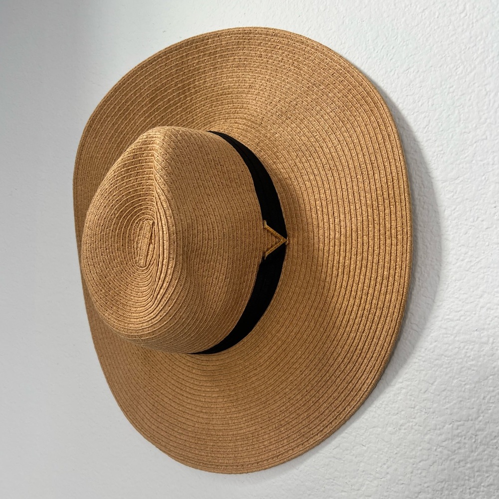 Vince Camuto Floppy Sun Hat with Black V Band